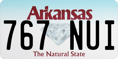 AR license plate 767NUI
