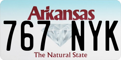 AR license plate 767NYK