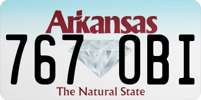 AR license plate 767OBI