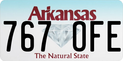 AR license plate 767OFE