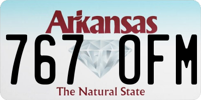 AR license plate 767OFM