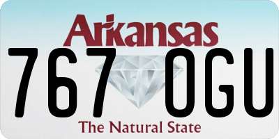 AR license plate 767OGU