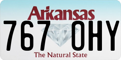 AR license plate 767OHY