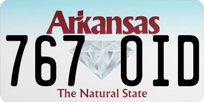 AR license plate 767OID
