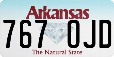 AR license plate 767OJD