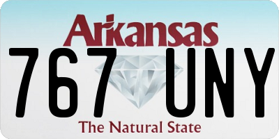 AR license plate 767UNY