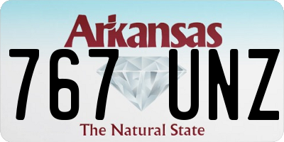 AR license plate 767UNZ