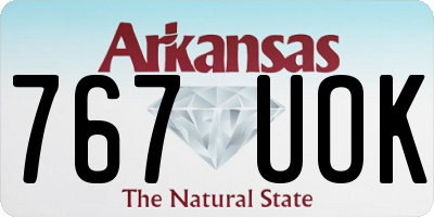 AR license plate 767UOK