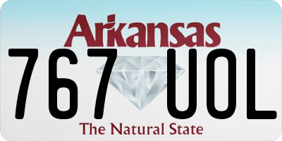 AR license plate 767UOL