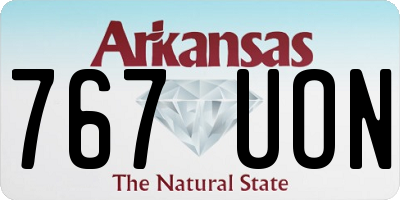 AR license plate 767UON