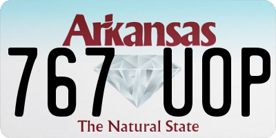 AR license plate 767UOP