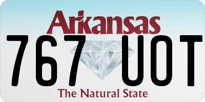 AR license plate 767UOT