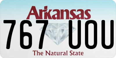 AR license plate 767UOU