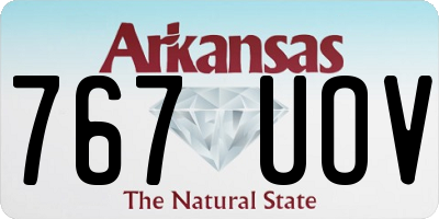 AR license plate 767UOV