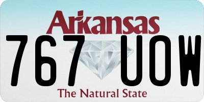 AR license plate 767UOW