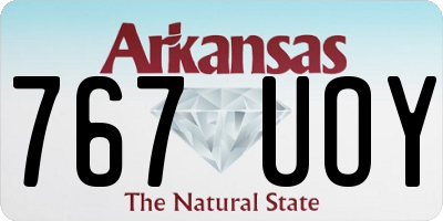 AR license plate 767UOY