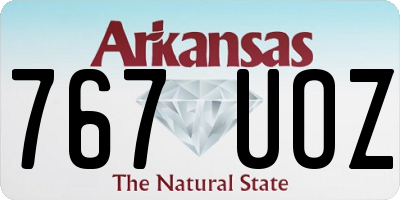 AR license plate 767UOZ