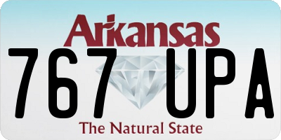 AR license plate 767UPA
