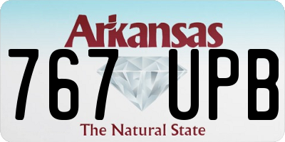 AR license plate 767UPB