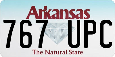 AR license plate 767UPC