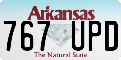 AR license plate 767UPD