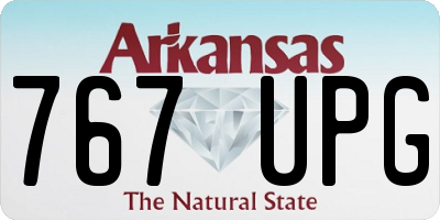 AR license plate 767UPG