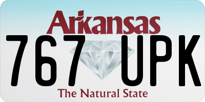 AR license plate 767UPK