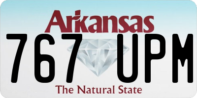 AR license plate 767UPM