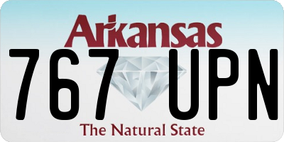 AR license plate 767UPN