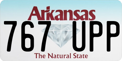 AR license plate 767UPP