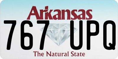 AR license plate 767UPQ