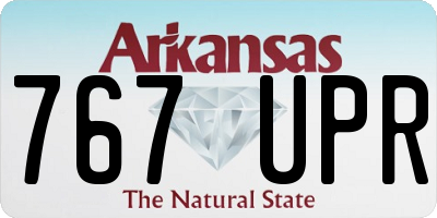 AR license plate 767UPR