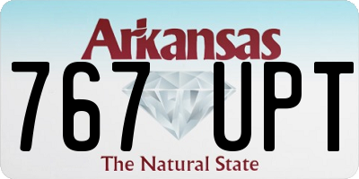 AR license plate 767UPT