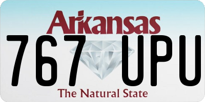 AR license plate 767UPU