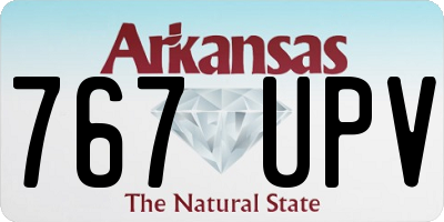 AR license plate 767UPV