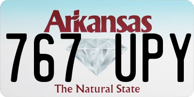 AR license plate 767UPY
