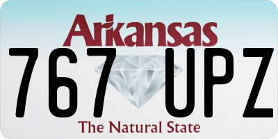 AR license plate 767UPZ