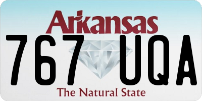 AR license plate 767UQA