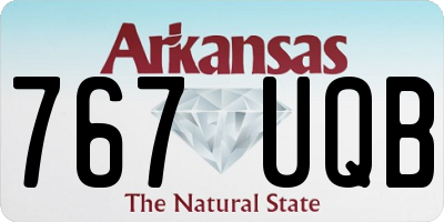 AR license plate 767UQB