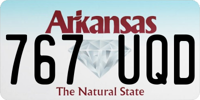 AR license plate 767UQD