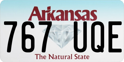AR license plate 767UQE