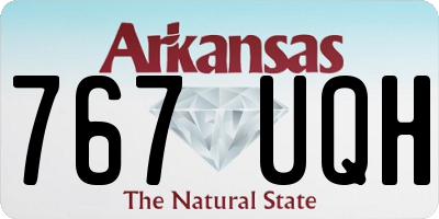 AR license plate 767UQH