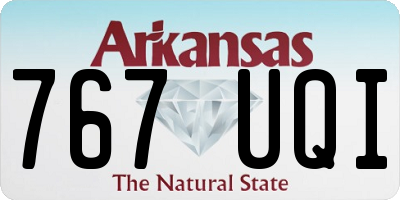 AR license plate 767UQI