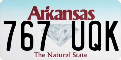 AR license plate 767UQK