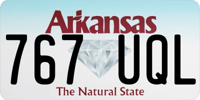 AR license plate 767UQL