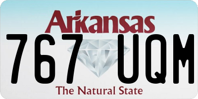 AR license plate 767UQM