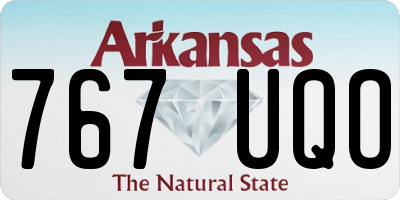AR license plate 767UQO
