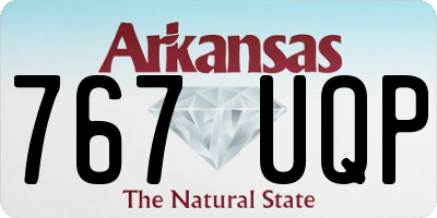 AR license plate 767UQP