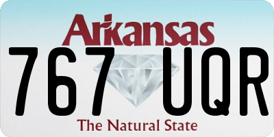 AR license plate 767UQR