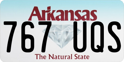 AR license plate 767UQS